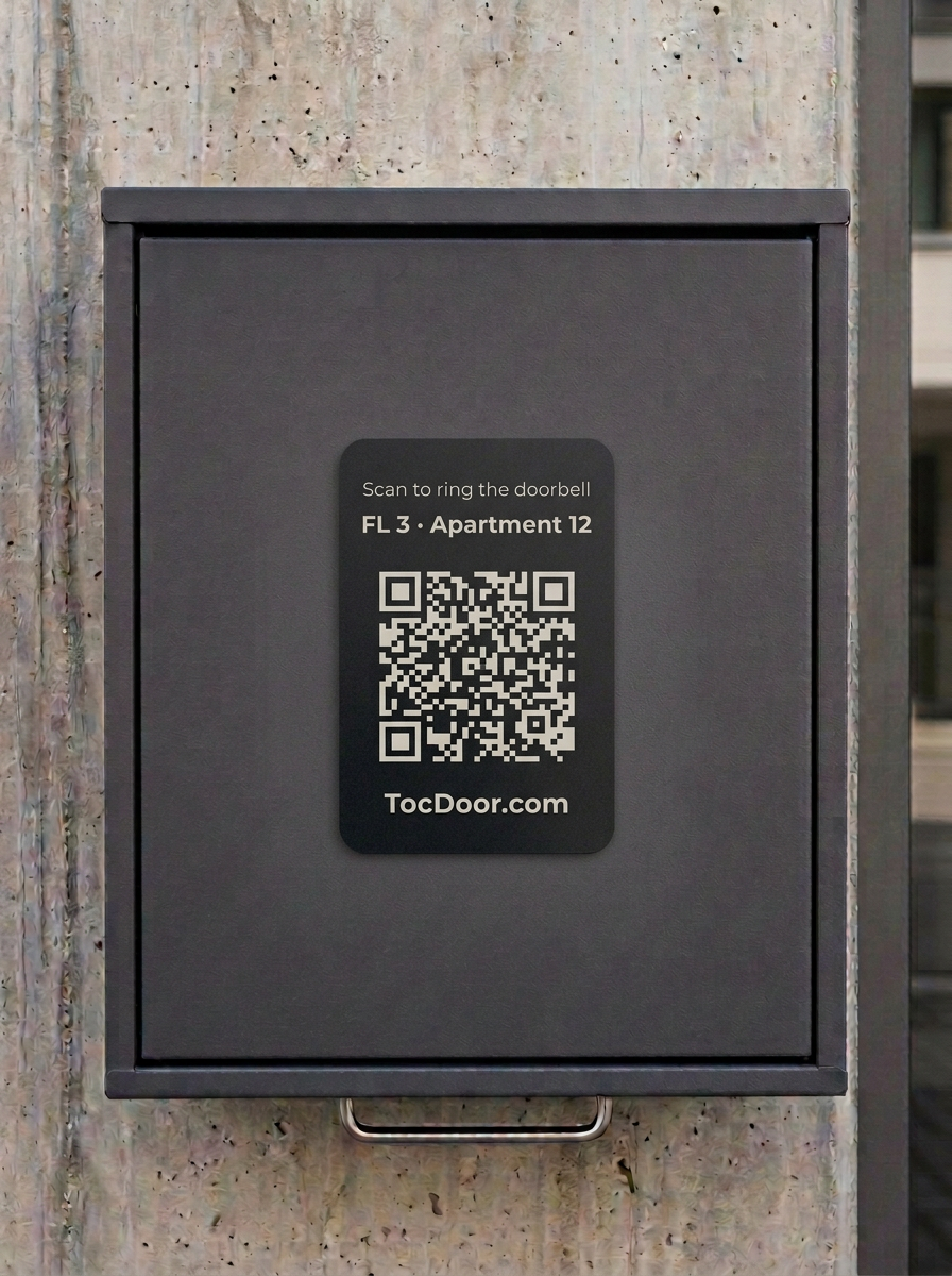 Placa QR de ABS extrafina, sin tornillos y resistente a la intemperie